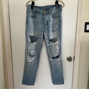 American Eagle Tom Girl Ripped Jeans